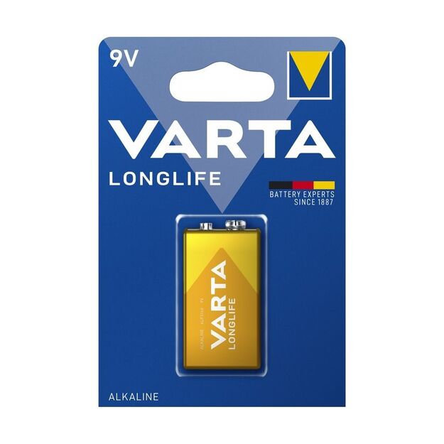 9V Varta Longlife baterija 1 gab.