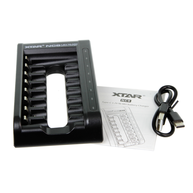 XTAR NC8 lādētājs AA/AAA 1.2V Ni-MH USB