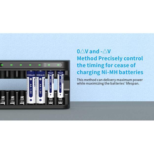 XTAR NC8 lādētājs AA/AAA 1.2V Ni-MH USB