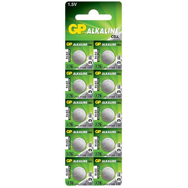 AG13 GP LR44 A76 cell, 10 pcs.