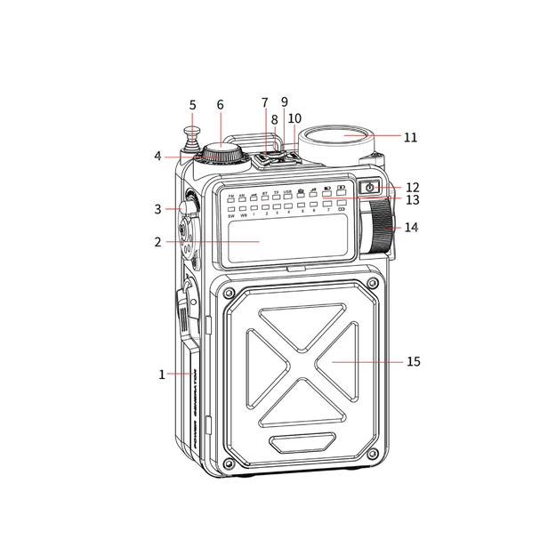 Tūrisma radio ar lukturi, ģeneratoru un 4000mAh ārējo akumulatoru (power bank)