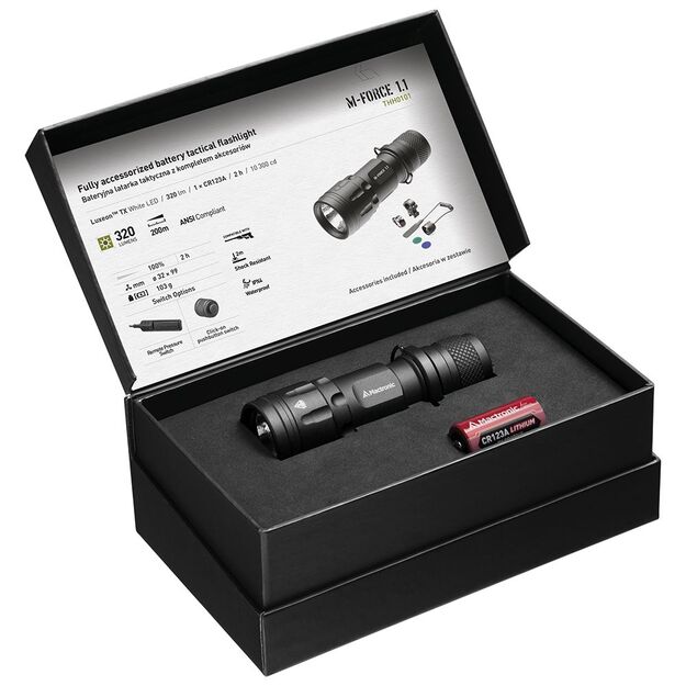 Prožektorius prie ginklo Mactronic 320lm M-Force 1.1