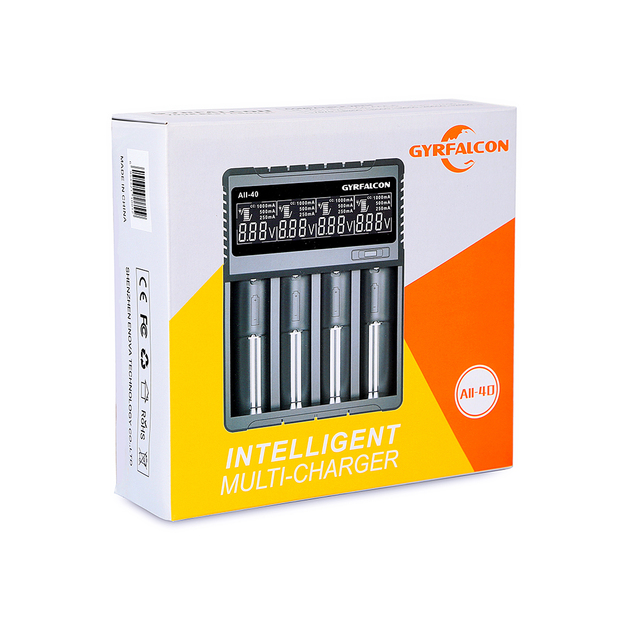 Enova Gyrfalcon 4-slotu litija jonu un NiMH akumulatoru lādētājs ALL-40
