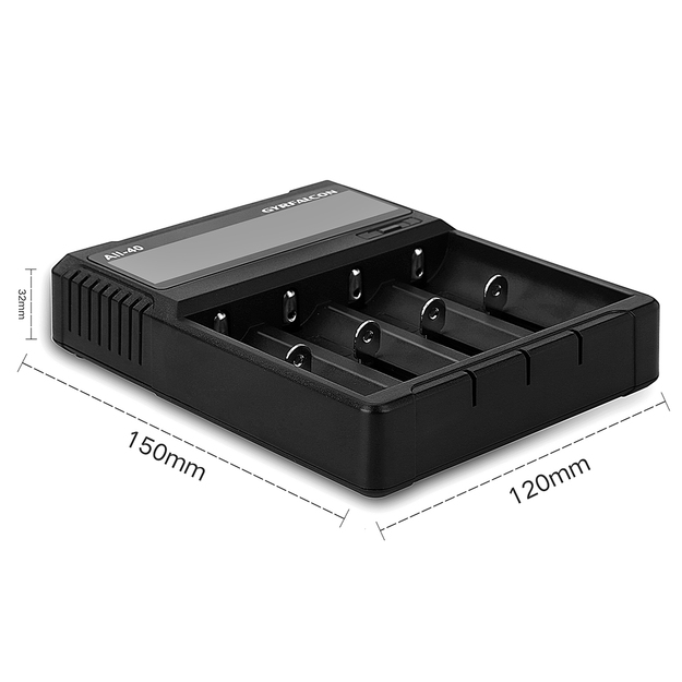 Enova Gyrfalcon 4-slotu litija jonu un NiMH akumulatoru lādētājs ALL-40