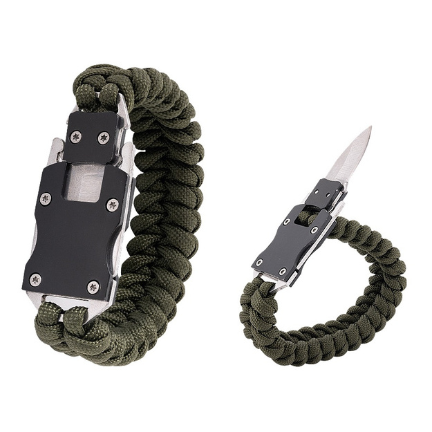 Paracord izdzīvo&scaron;anas aproce ar nazi BR-008