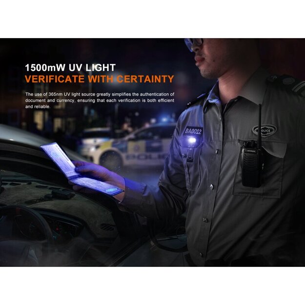 Fenix SW05R-UV Balts un UV LED Zibspuldze