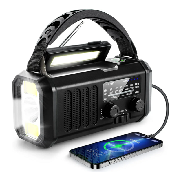 Avārijas radio ar Powerbank 10 000 mAh Melns XSY33