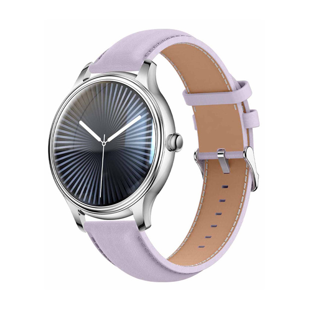 COLMI L28 Smart Watch (silver-purple + purple leather strap)