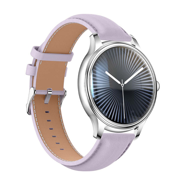 COLMI L28 Smart Watch (silver-purple + purple leather strap)