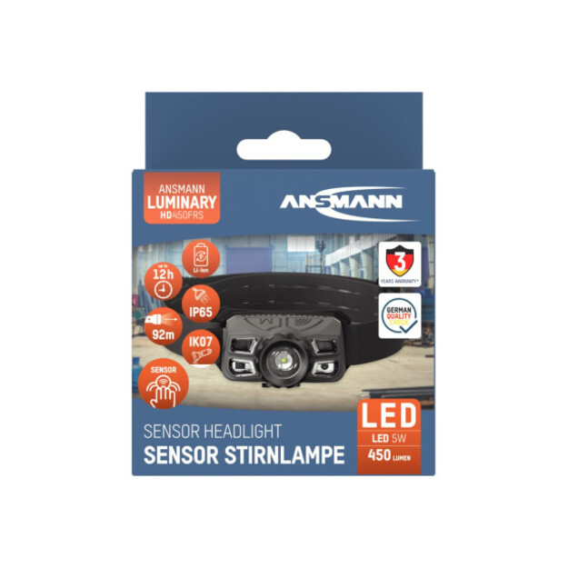 Ansmann HD450FRS LED uzlādējams lukturītis 450 lm