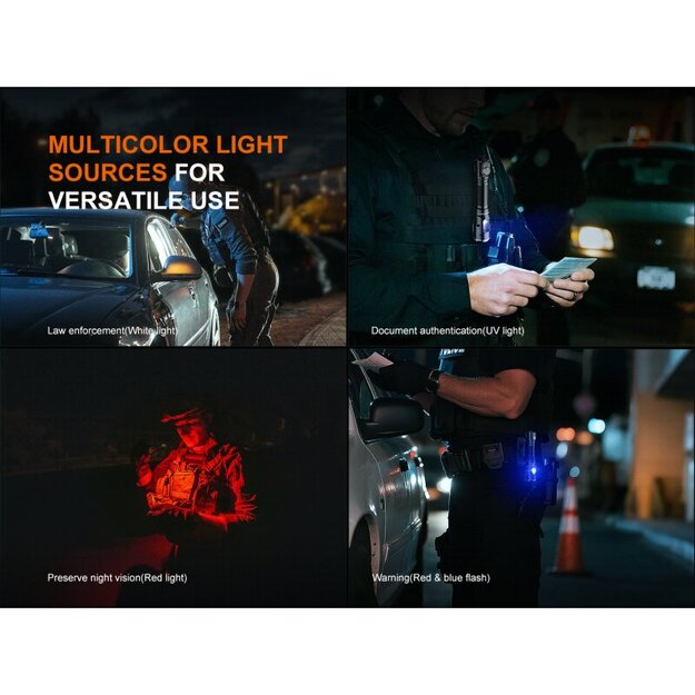 Fenix ​​​​​​TK25R daudzfunkcionāls LED lukturītis ar UV un sarkanu gaismu