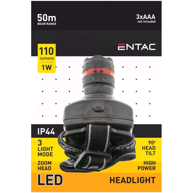 Galvas lukturītis 1W 3AAA Zoom