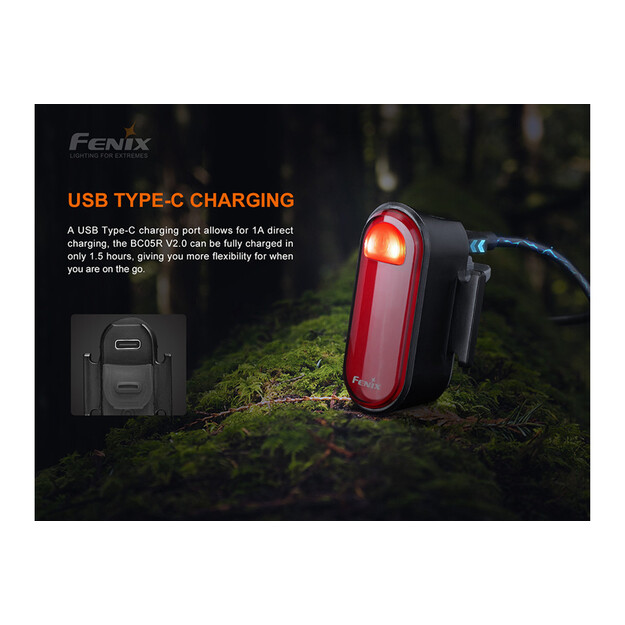 Rechargeable bicycle rear light Fenix BC05R V2.0