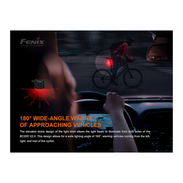 Rechargeable bicycle rear light Fenix BC05R V2.0