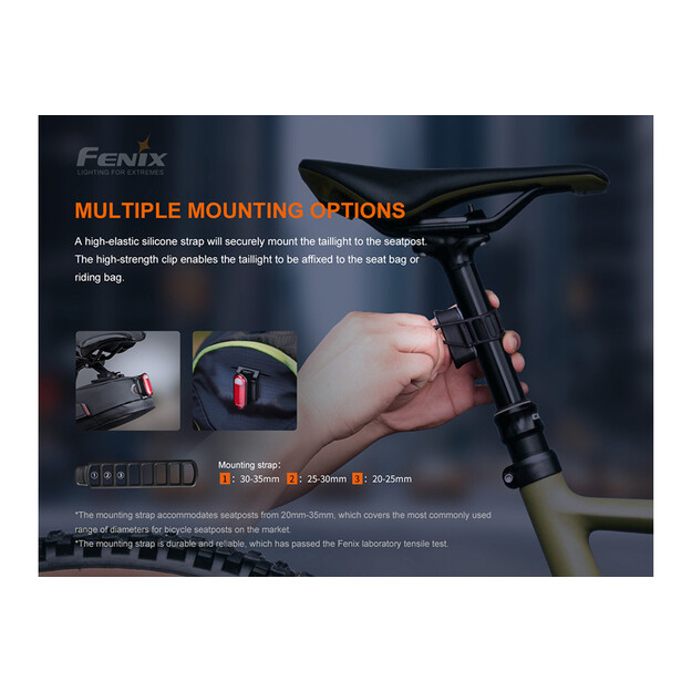 Rechargeable bicycle rear light Fenix BC05R V2.0