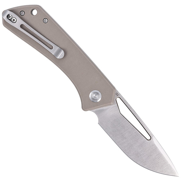 Kubey Thalia folding knife Tan G10, Satin D2 (KU331F)