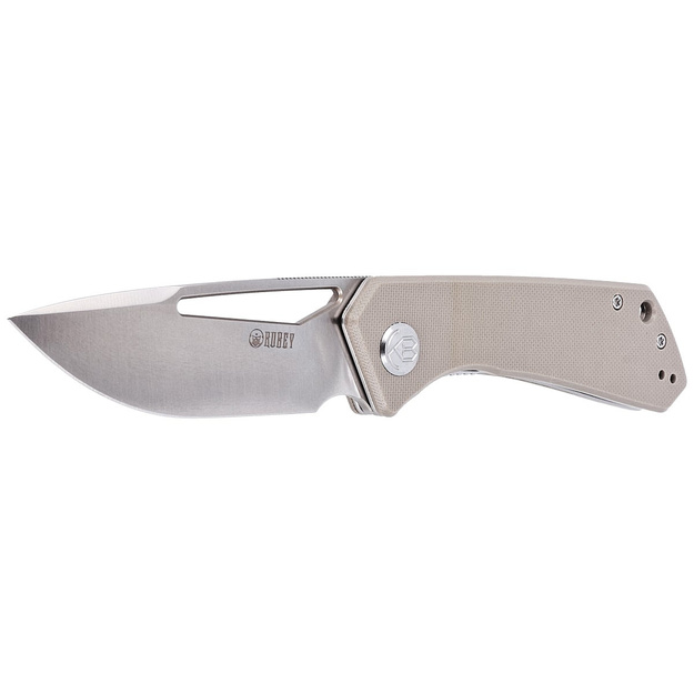 Kubey Thalia folding knife Tan G10, Satin D2 (KU331F)