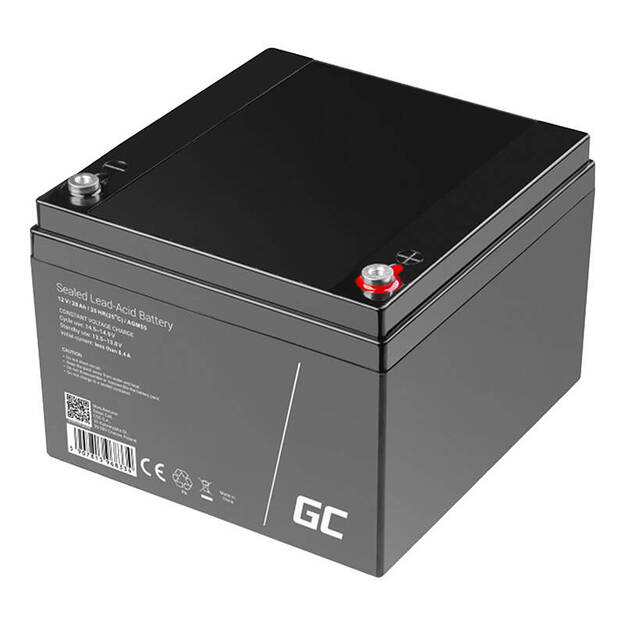 AGM VRLA Green Cell AGM55 12V 28Ah akumulators (motorolleriem, laivām, ratiņkrēsliem, rotaļlietām, kemperiem).