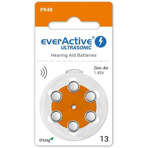 EverActive Ultrasonic elements for hearing aids PR48 13, 6 pcs.