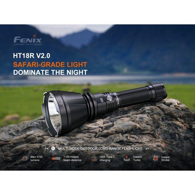 Fenix ​​​​​​HT18R V2.0 LED prožektors ar metēju