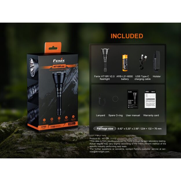 Fenix ​​​​​​HT18R V2.0 LED prožektors ar metēju