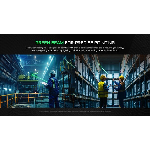 AceBeam UC25 Vairāku gaismu taktiskais EDC lukturītis Melns