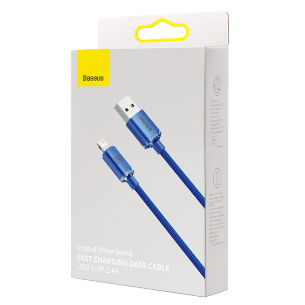 Baseus Crystal Shine cable USB to Lightning, 2.4A, 1.2m (blue)