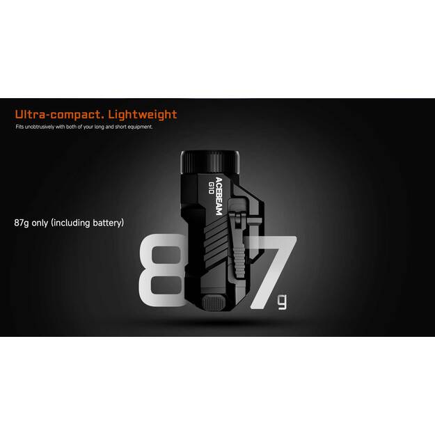 Acebeam G10 taktiskais lukturis ieročiem