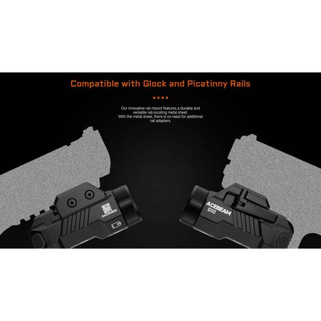 Acebeam G10 taktiskais lukturis ieročiem