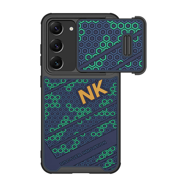 Nillkin Striker korpuss priek&scaron; Samsung Galaxy S23 (zils, zaļ&scaron;)