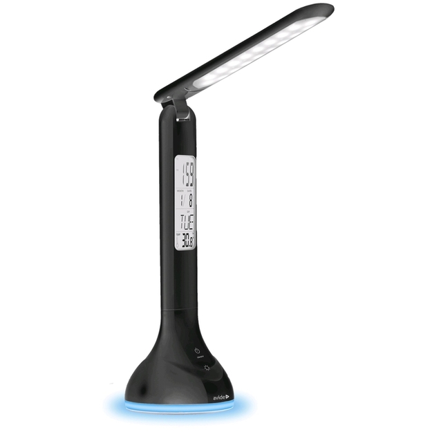 Uzlādējams darbvirsmas regulējams LED gaismeklis ar displeju