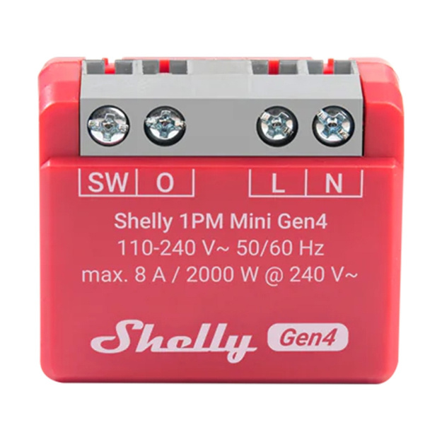 Shelly 1PM Mini Gen4 kontrolieris Zigbee/Matter