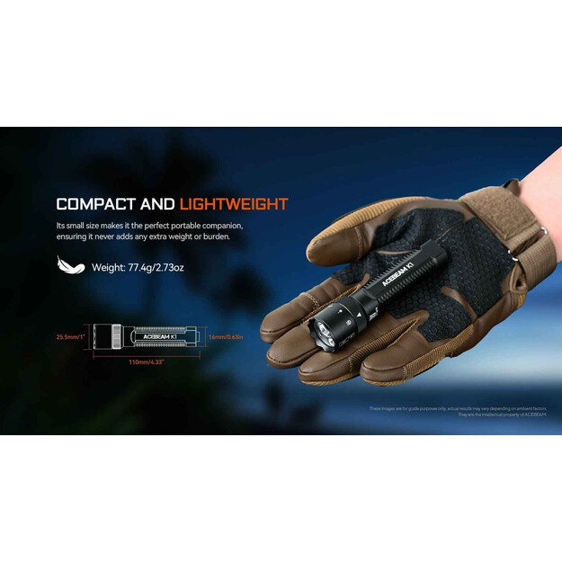 Acebeam K1 фонарь с УФ-светом и лазерной указкой, green