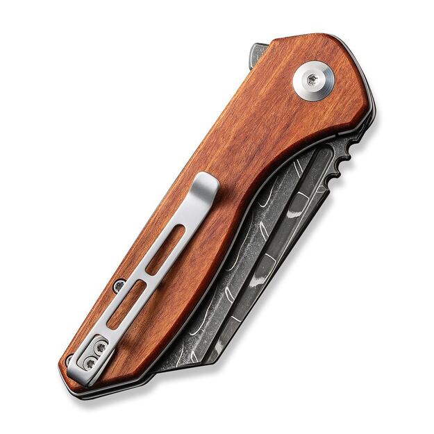 Civivi ExOne Guibourtia Wood, Damascus by Brian Brown folding knife (C23036-DS1)