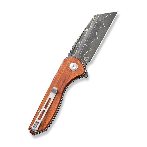 Civivi ExOne Guibourtia Wood, Damascus by Brian Brown folding knife (C23036-DS1)