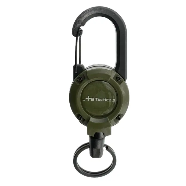 JB Tacticals taktiskais retraktors 75,5 cm ar karabīni &ndash; JB01, zaļ&scaron;
