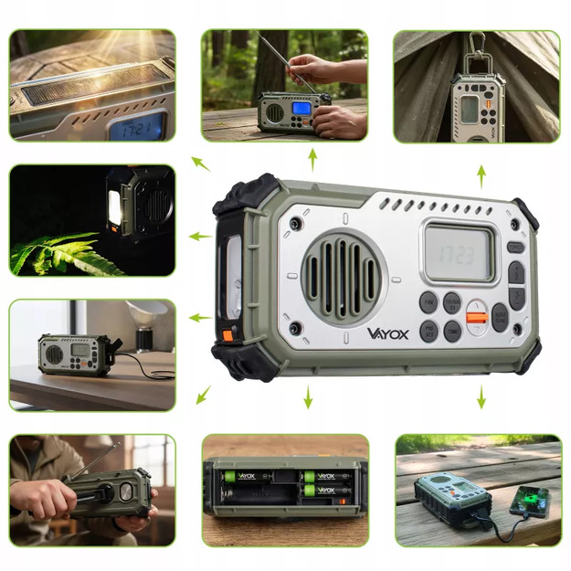 Vayox VA0440 Emergency Radio with Power Bank and Bluetooth