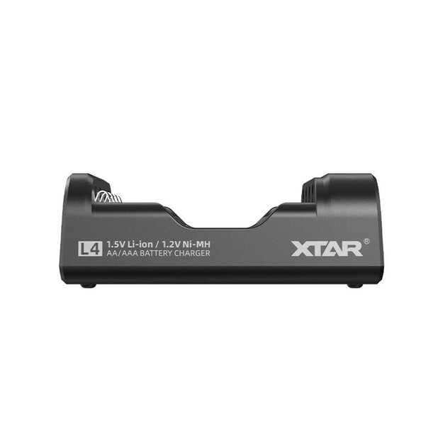 Lādētājs Xtar L4 AA / AAA Li-ion 1,5 V / NiMH + Xtar R6 / AA 1,5 V Li-ion 2500 mAh akumulators - 4 gab.