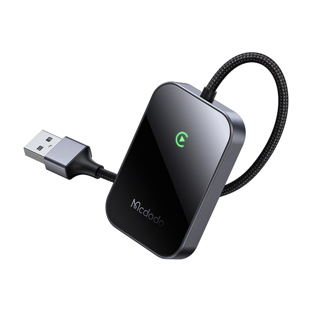 CarPlay bezvadu adapteris ar USB kabeli McDodo CA-7210 melns