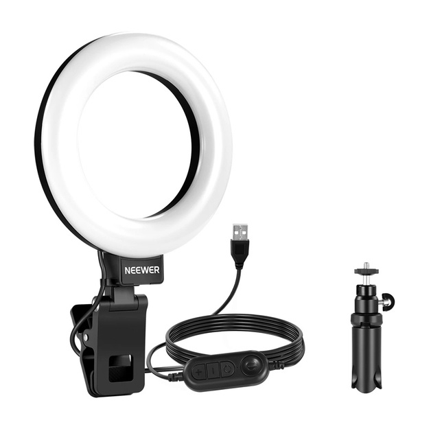Neewer BR60 5  clip-on ring light / desk stand