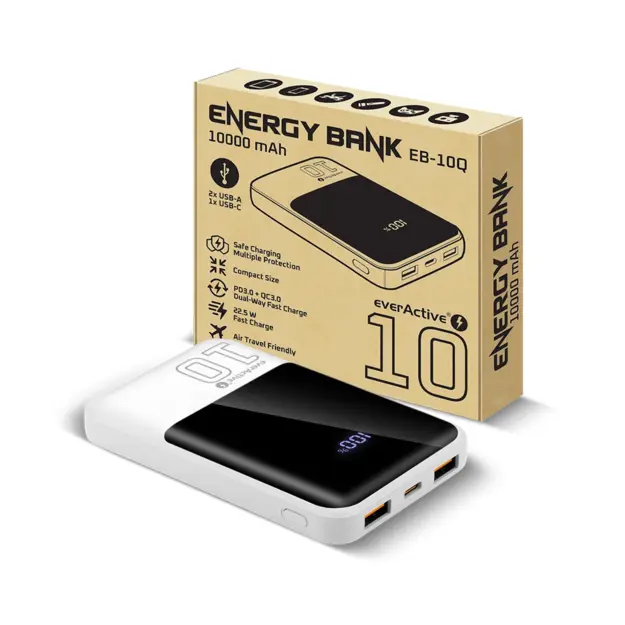 Ārējais akumulators (powerbank) everActive Energy Bank EB-10Q 22.5W 10000mAh