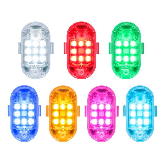 LED RGB stroboskopiskās gaismas ar tālvadības pulti &ndash; 2 GAB. KOMPLEKTS
