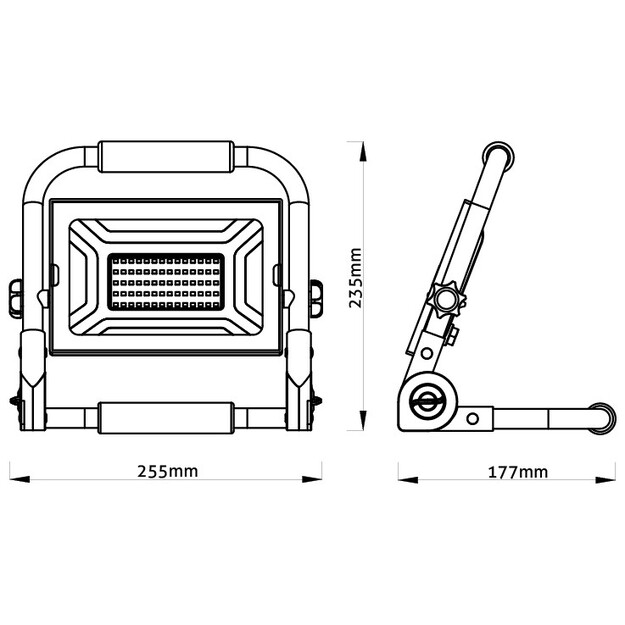 LED prožektors AVIDE 50W 220V kabelis 1,5m