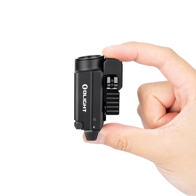 Olight BALDR S flashlight on pistol, rechargeable