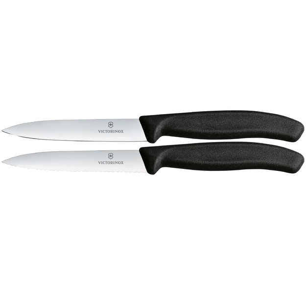 Набор ножей Victorinox, 2 шт., прямой/зубчатый, 10 см, блистерная упаковка 6.7793.2B