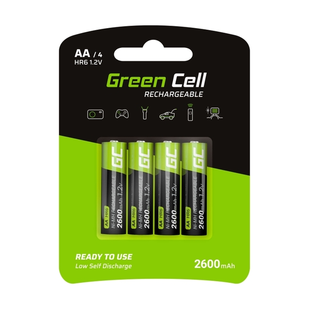 GREENCELL Green Cell akumulators 4x AA HR6 2600mAh GR01