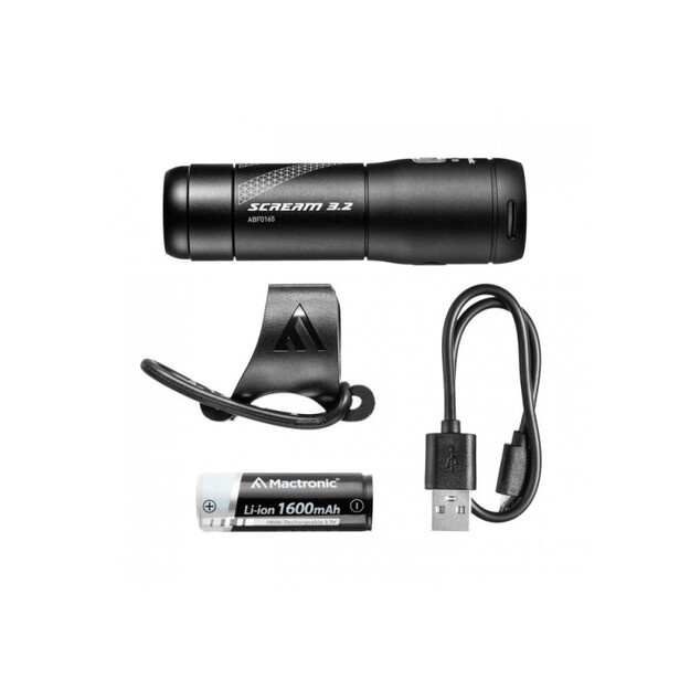 Mactronic 600lm rechargeable front bicycle light Scream 3.2 ABF0165