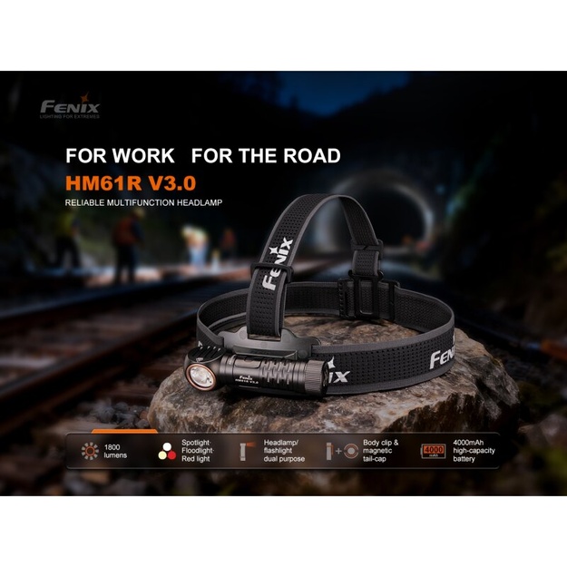 Fenix ​​​​HM61R V3.0 LED Flashlight with Case and Spare Strap