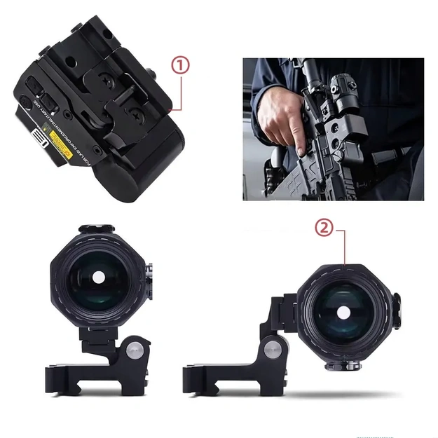 Holographic 558 Sight and G33 3x Magnifier Combo Set with Flip-to-Side Mount