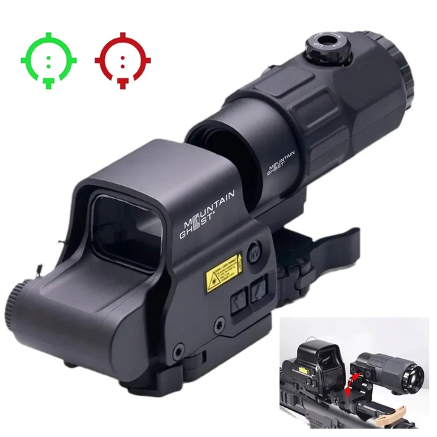 Holographic 558 Sight and G33 3x Magnifier Combo Set with Flip-to-Side Mount